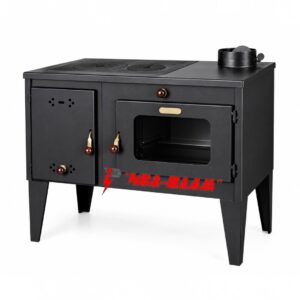 Готварска печка на твърдо гориво '' Тангра '' - 7,5 kW - фурна със стъкло+ подвижен Чугунен плот