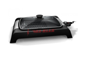 Електрическа скара  '' HOMA '' HG-4033G - 2000W - Две зони за печене - Незалепващо покритие + Стъклен капак